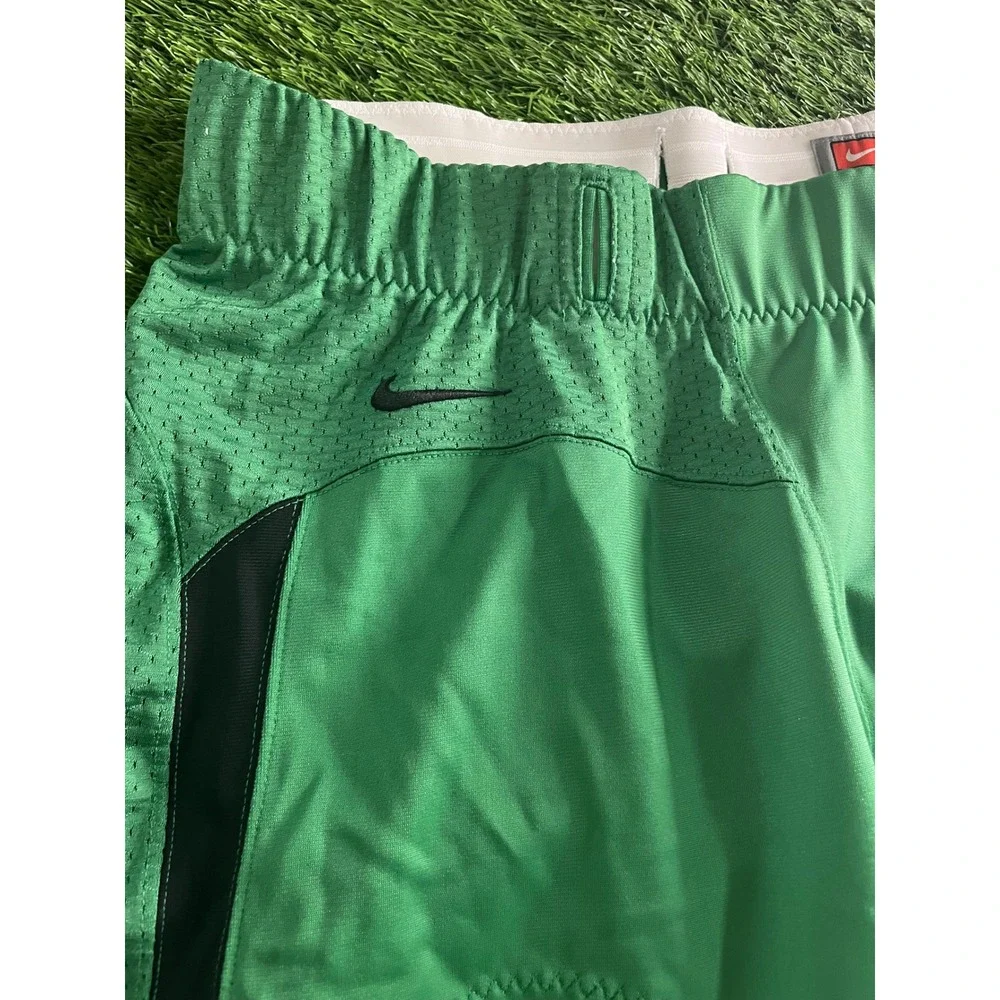 Nike Mens Football Pants 3XL Green White Padded 3/4 Length Integrated Pads